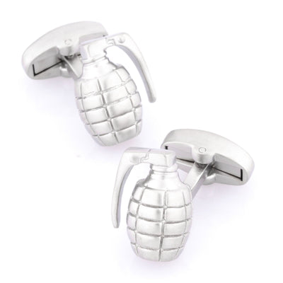 Grenade Silver Cufflinks