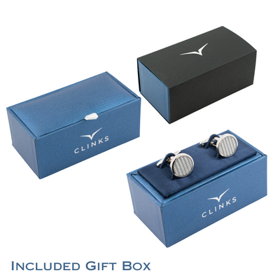 Latitude-Longitude Initials & Date Round Engraved Cufflinks in Gold