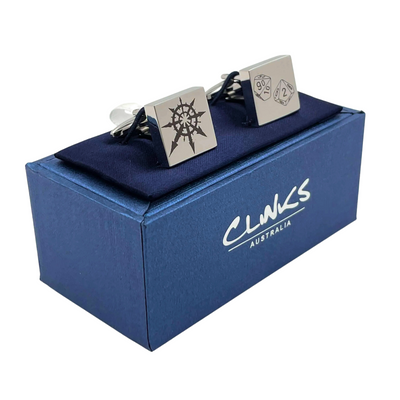 Your Logo Here Engraved Cufflinks in Gold