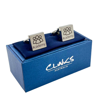 Your Logo Here Engraved Cufflinks in Gold