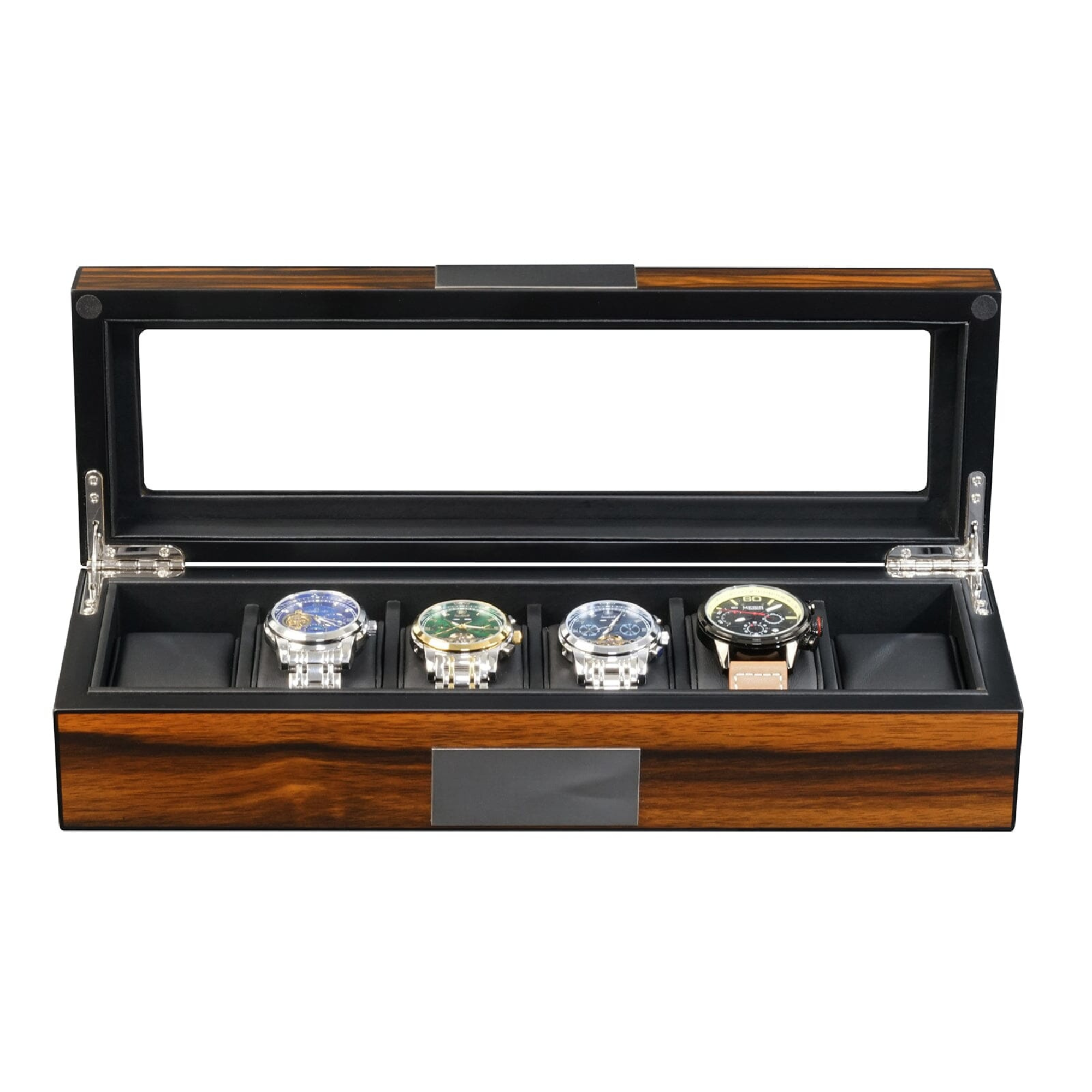 6 Slots Watch Box in Wooden Ebony