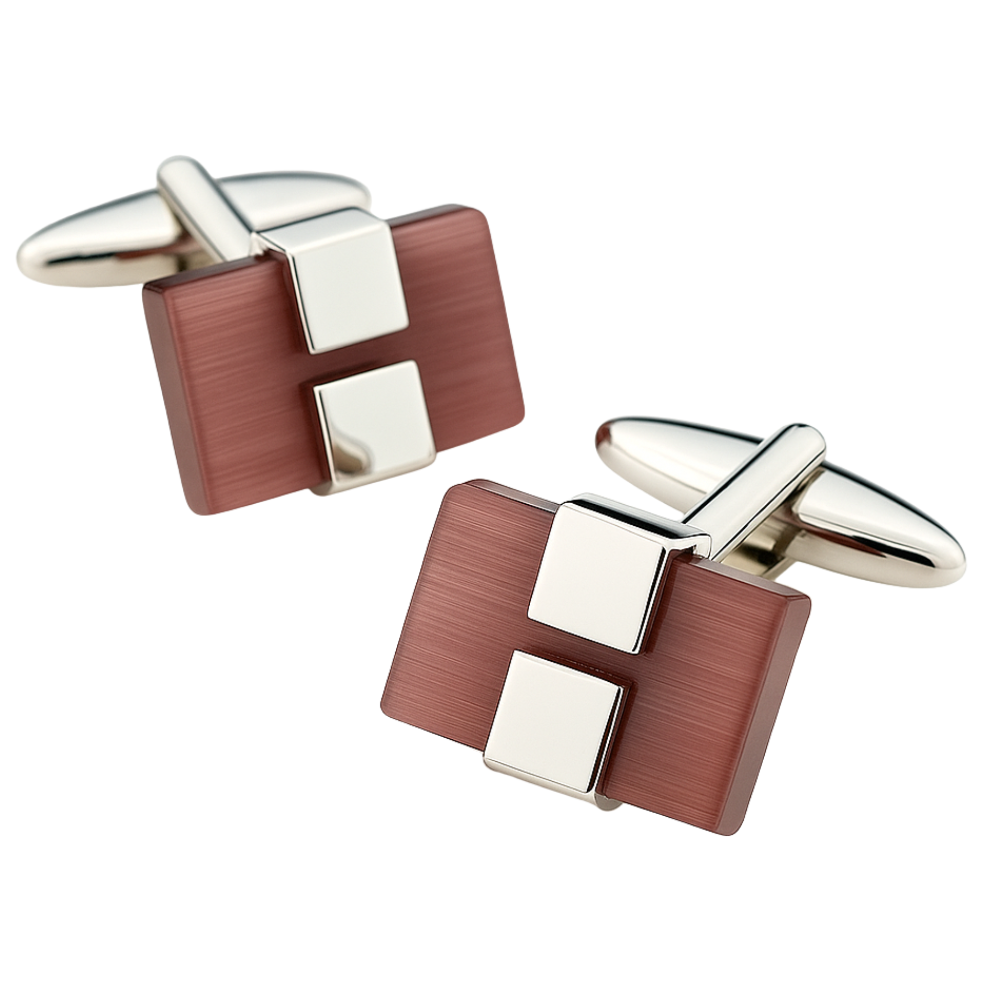 Mauve Ice Cateye Cufflinks