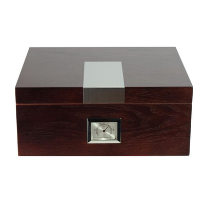 25 CT Dark Cherry Cigar Humidor Mahogany Lining Box for Cigars