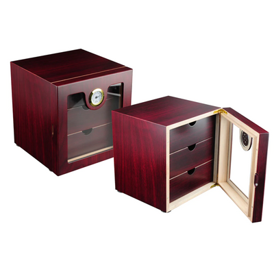 75 CT Bubinga Cigar Humidor Wooden Cabinet for Cigars