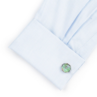 Pastel Octagon Cufflinks with Crystal