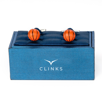 Orange/Black Basketball Cufflinks