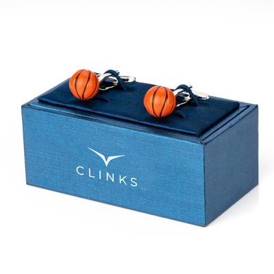 Orange/Black Basketball Cufflinks