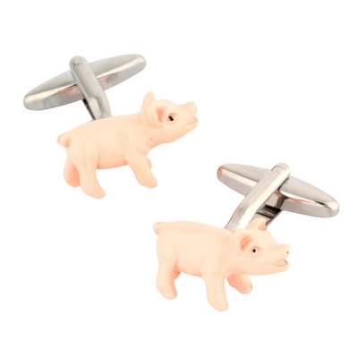 Pink Pig Cufflinks