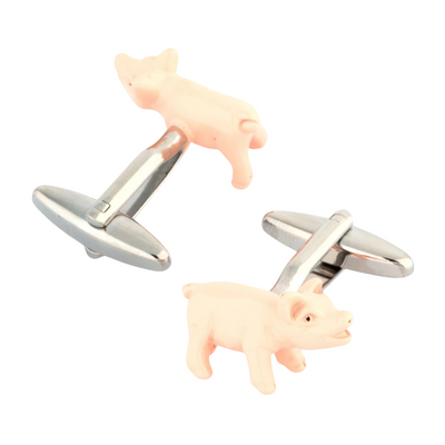 Pink Pig Cufflinks