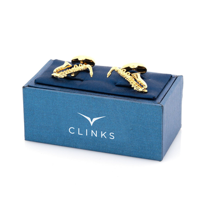 Gold Saxophone Cufflinks