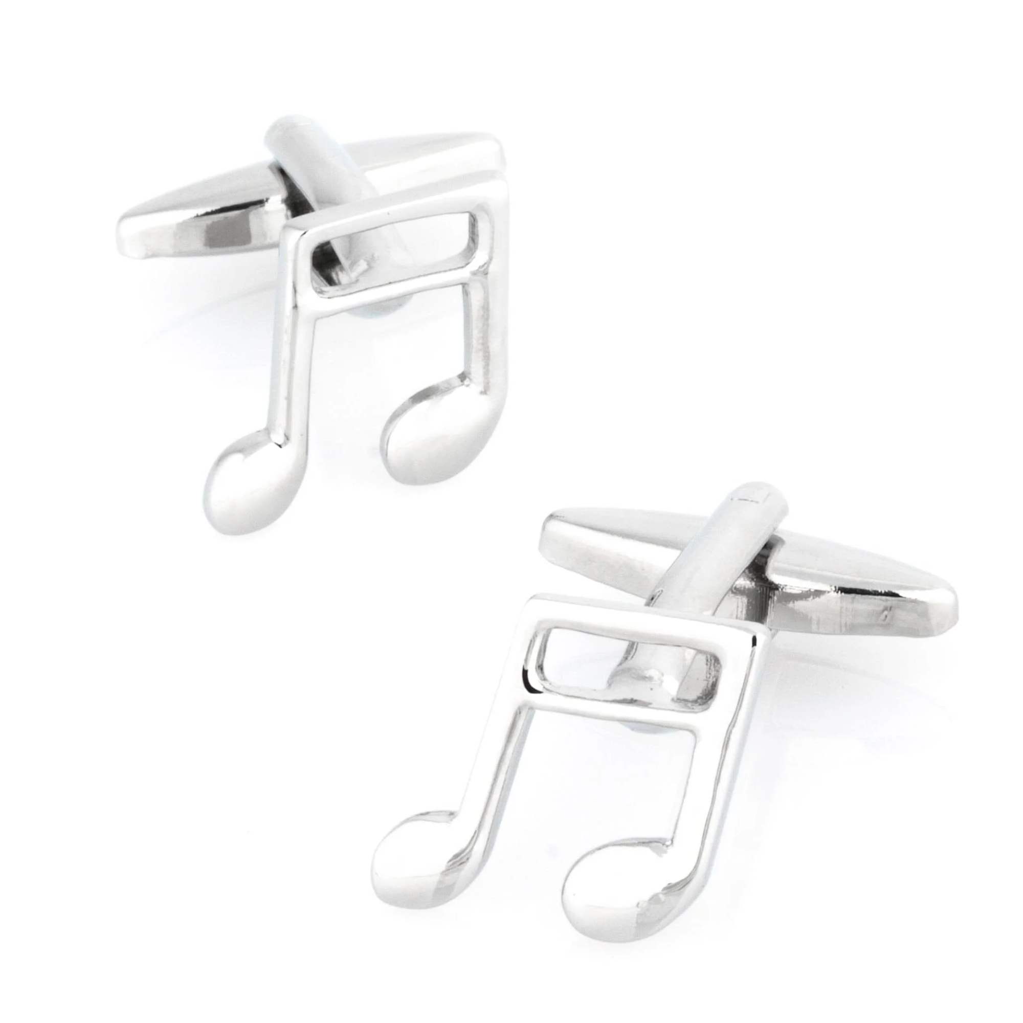 Musical Note Silver Cufflinks