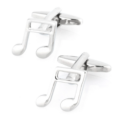 Musical Note Silver Cufflinks