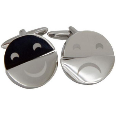 Happy Sad Face Twist Cufflinks