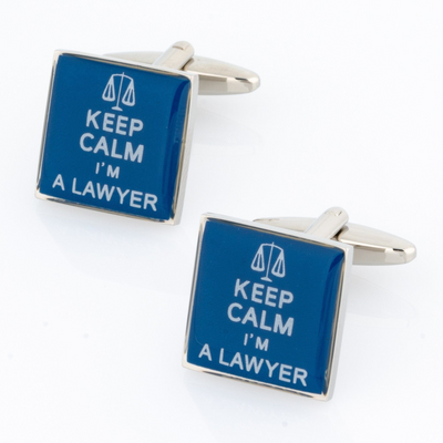 Keep Calm I'm a Lawyer Cufflinks