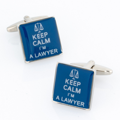 Keep Calm I'm a Lawyer Cufflinks