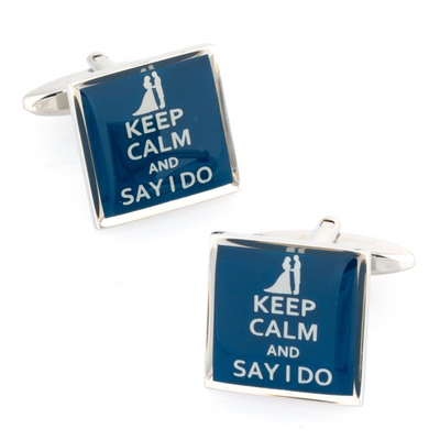 Keep Calm and Say I Do Cufflinks