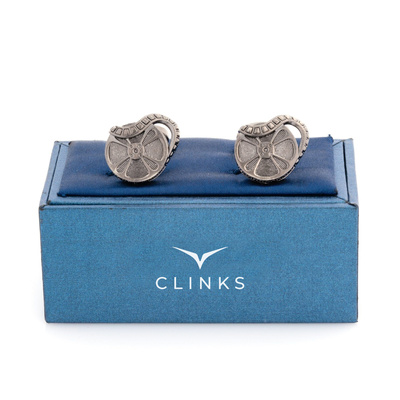 Movie Film Reel Cufflinks in Gunmetal