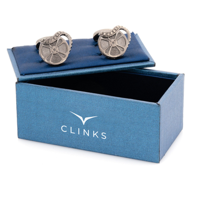 Movie Film Reel Cufflinks in Gunmetal