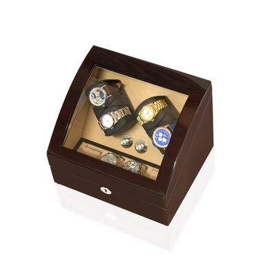 Avoca Watch Winder Box 4 + 4 Watches in Mahogany