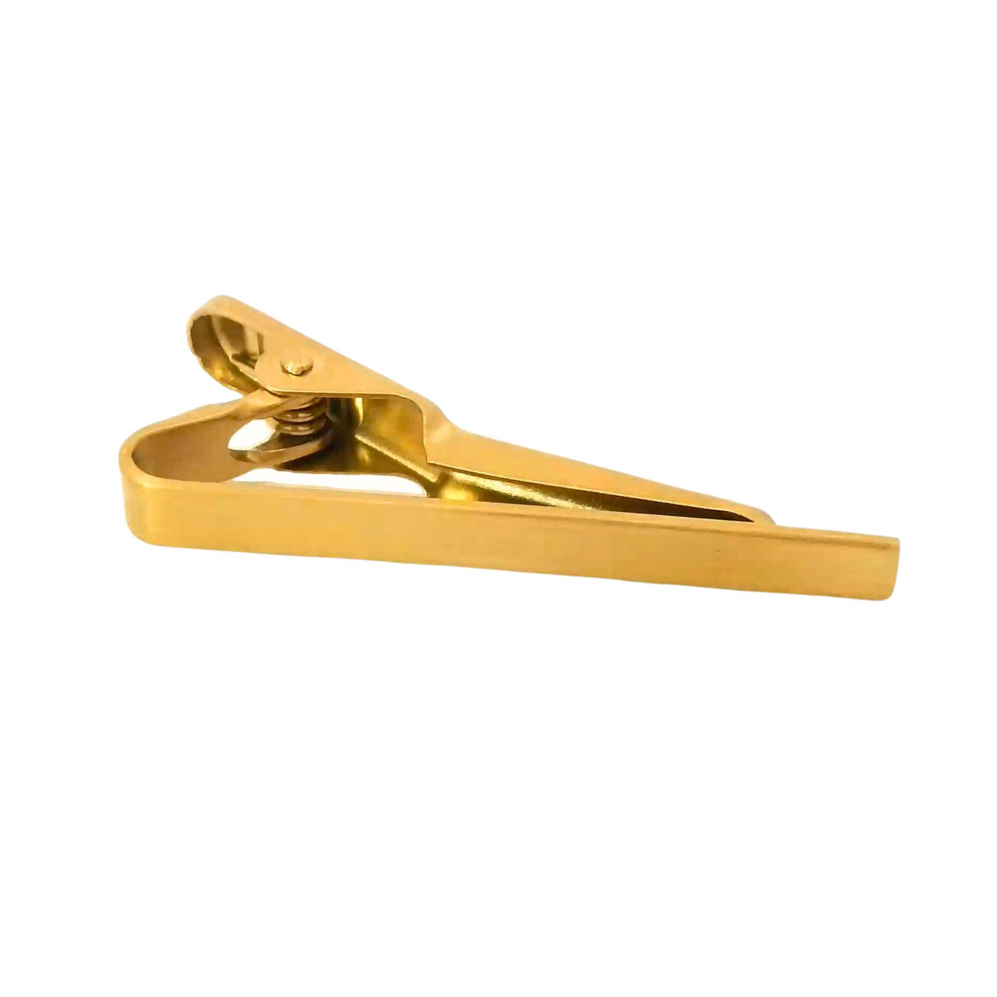 Small Brushed Gold Tie Clip 40mm