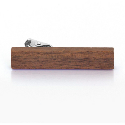 Large Dark Wood Tie Clip