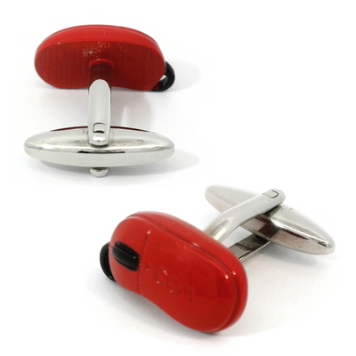 Computer Mouse Red Cufflinks