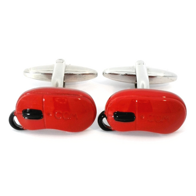 Computer Mouse Red Cufflinks