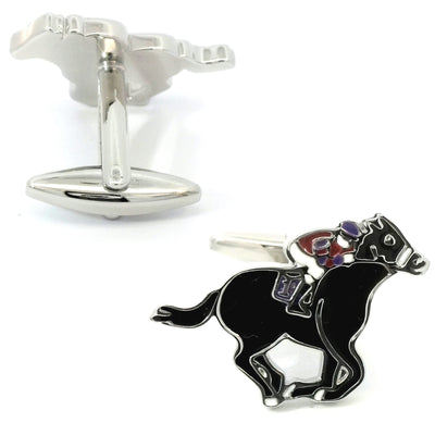 Dark Horse and Jockey Cufflinks