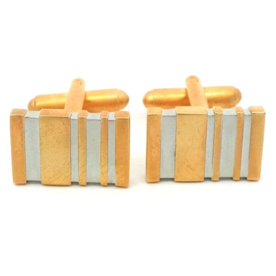 Five Bar Matt Gold Cufflinks