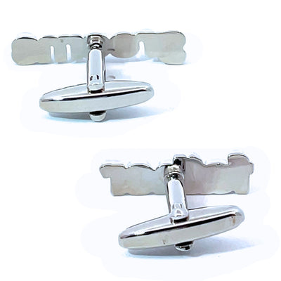 Groom's Father Cutout Wedding Cufflinks