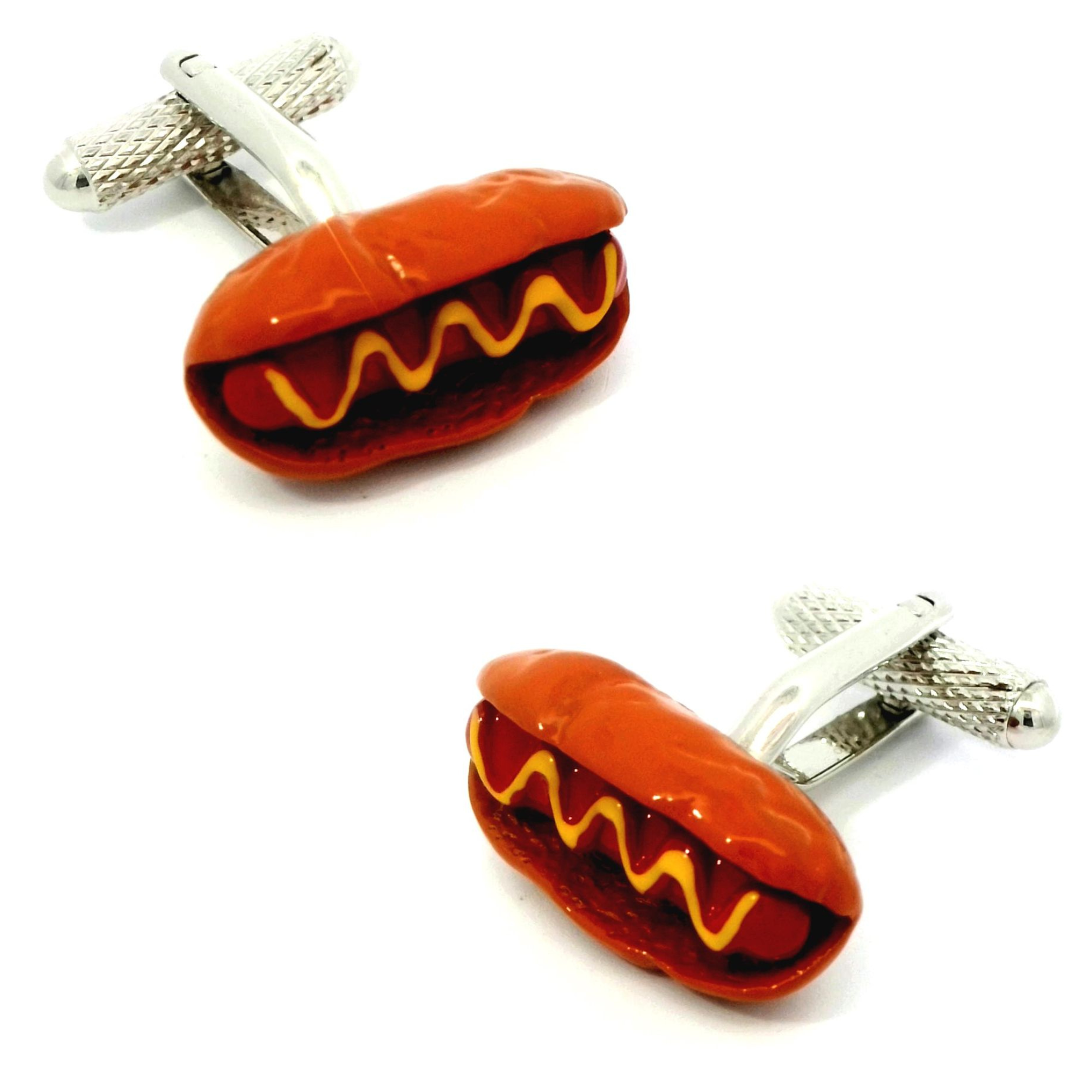 Hot Dog with Mustard Cufflinks