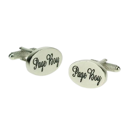 Page Boy Script Wedding Cufflinks