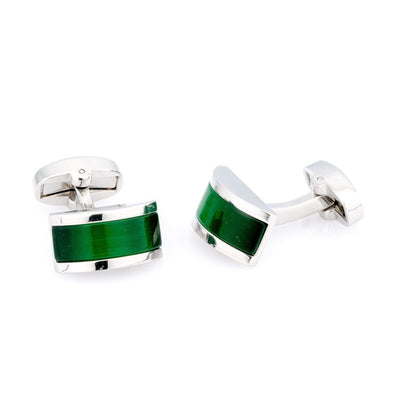 Green Cateye Cufflinks