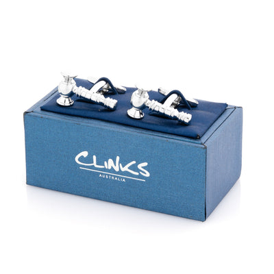 Auctioneer / Judge Gavel Cufflinks Silver