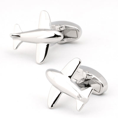 Bubble Plane Silver Cufflinks