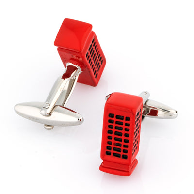 Red "London" Phone Booth Cufflinks