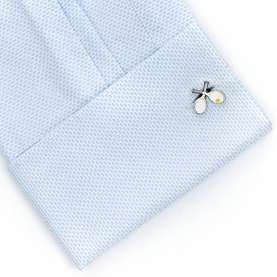 Tennis Racquet and Balls Cufflinks