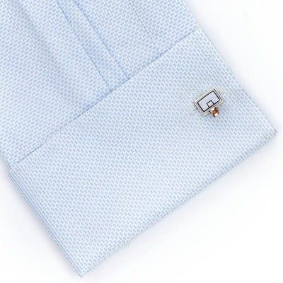 Basketball Backboard and Ring Cufflinks