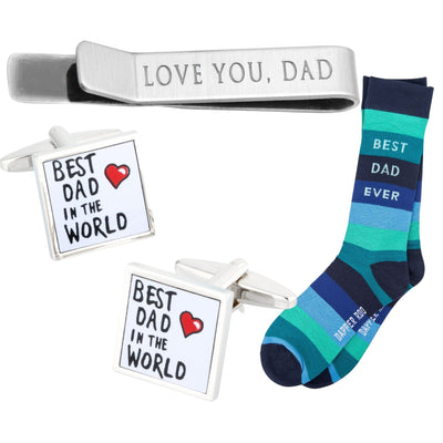 Best Dad Gift Set, Gift Set, Socks Gift Set, Cufflinks, Socks, Tie Bars, Location: SK2020+CL8441+TC1096, GS1010, Clinks.com