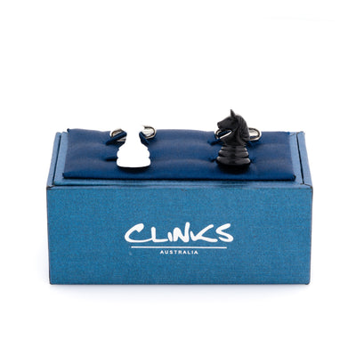 Black and White Chess Cufflinks