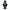 Roland Pedy Blue Swiss Opal Watch 40MM with Black Leather Strap