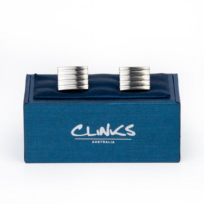 Silver Classic Groove Cufflinks