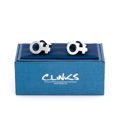 Female Gender Symbol Venus Cufflinks, Novelty Cufflinks, CL8371, Mens Cufflinks, Cufflinks, Cuffed, Clinks, Clinks Australia