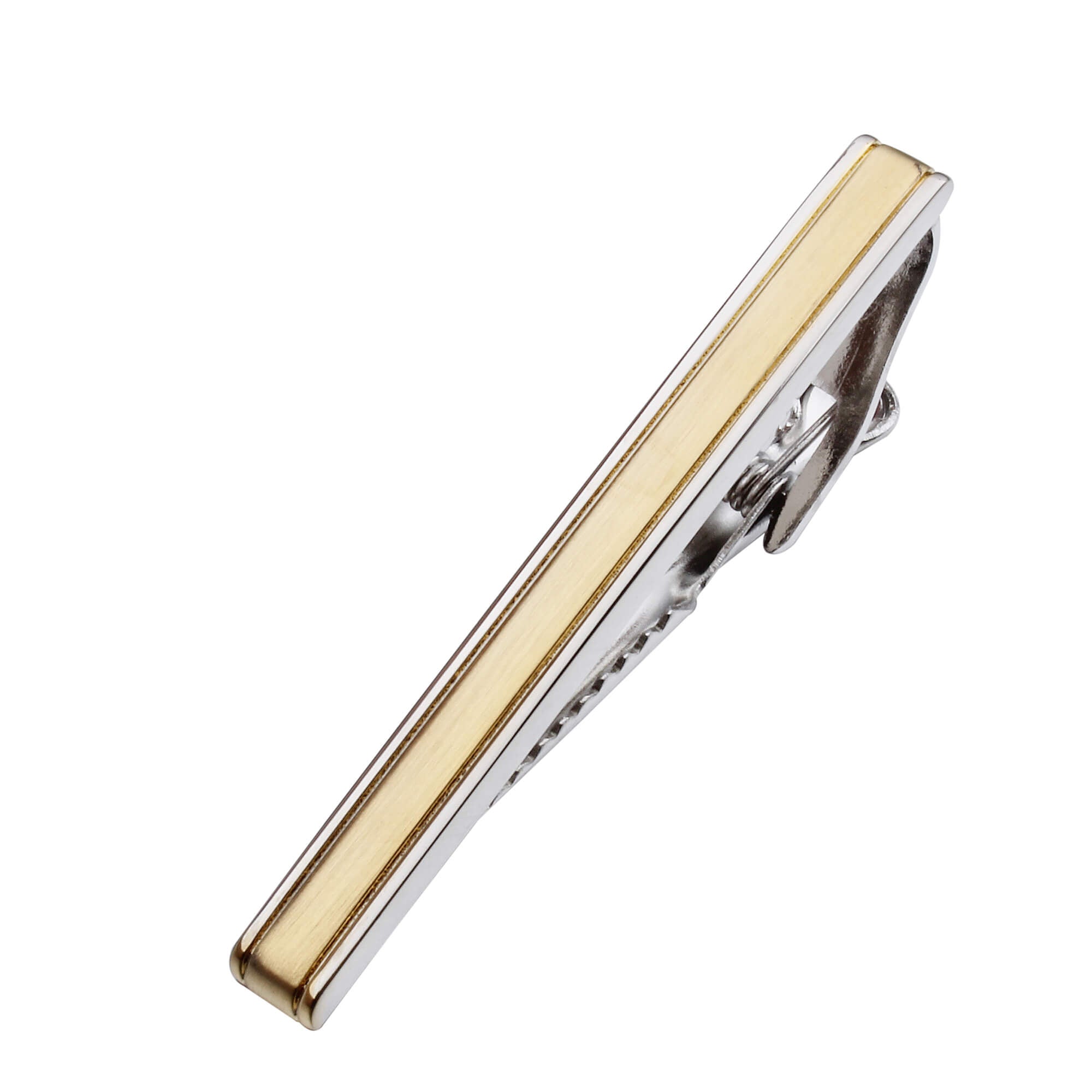Two Tone Silver and Gold Tie Clip