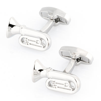 Tuba Cufflinks Silver