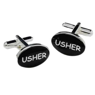 Usher Oval Wedding Cufflinks