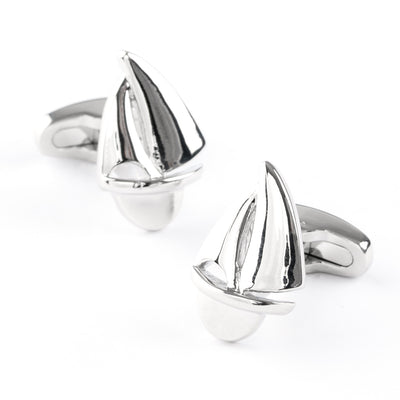 Silver Sailing Boat Yacht Cufflinks