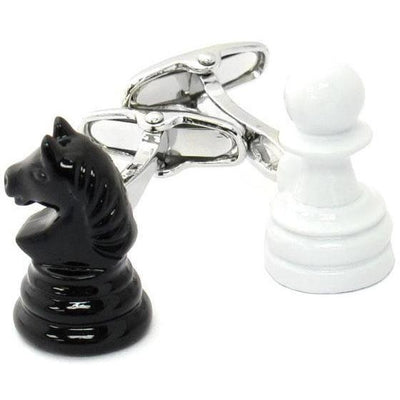 Black and White Chess Cufflinks