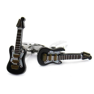 Black Electric Guitar Cufflinks