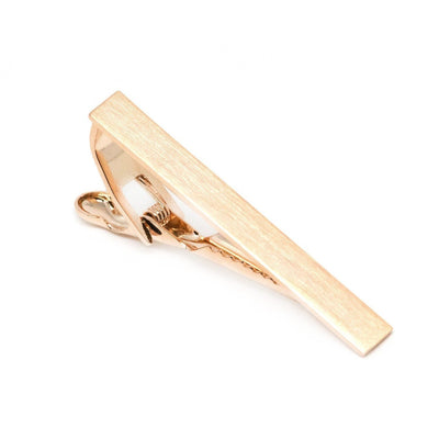 Brushed Rose Gold Tie Clip, Tie Clip, TC1310, Mens Tie Clip & Tie Bars, Cuffed, Clinks, Clinks Australia